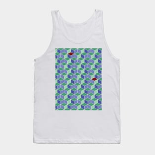 3D geometric pattern -  colorful cube pattern Tank Top